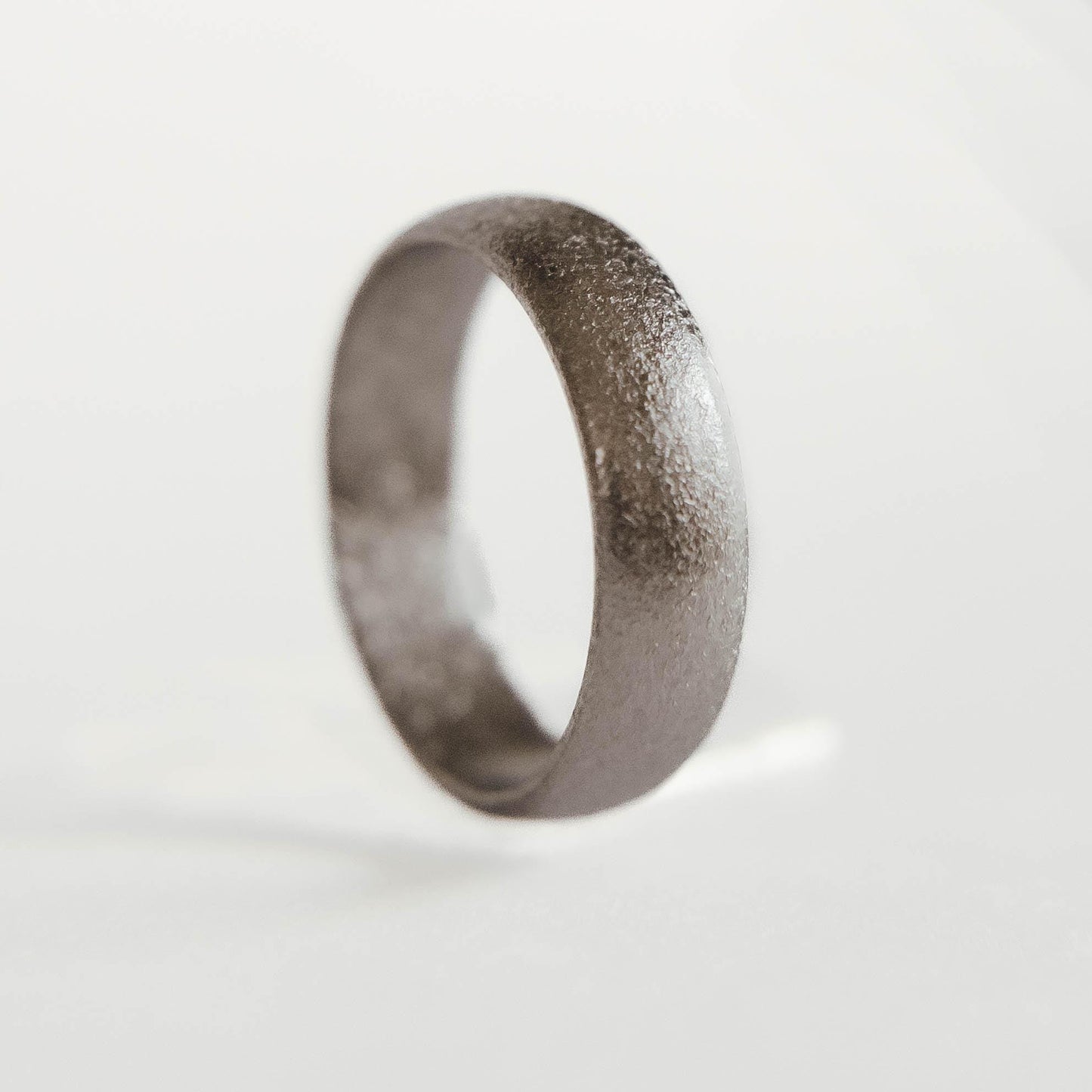 Crystallized Titanium Wedding Band, Domed Titanium Ring, Small Crystals, Mens Wedding Band, Unique Wedding Band, Handmade Wedding Band