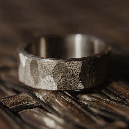 Distressed Tungsten Wedding Band