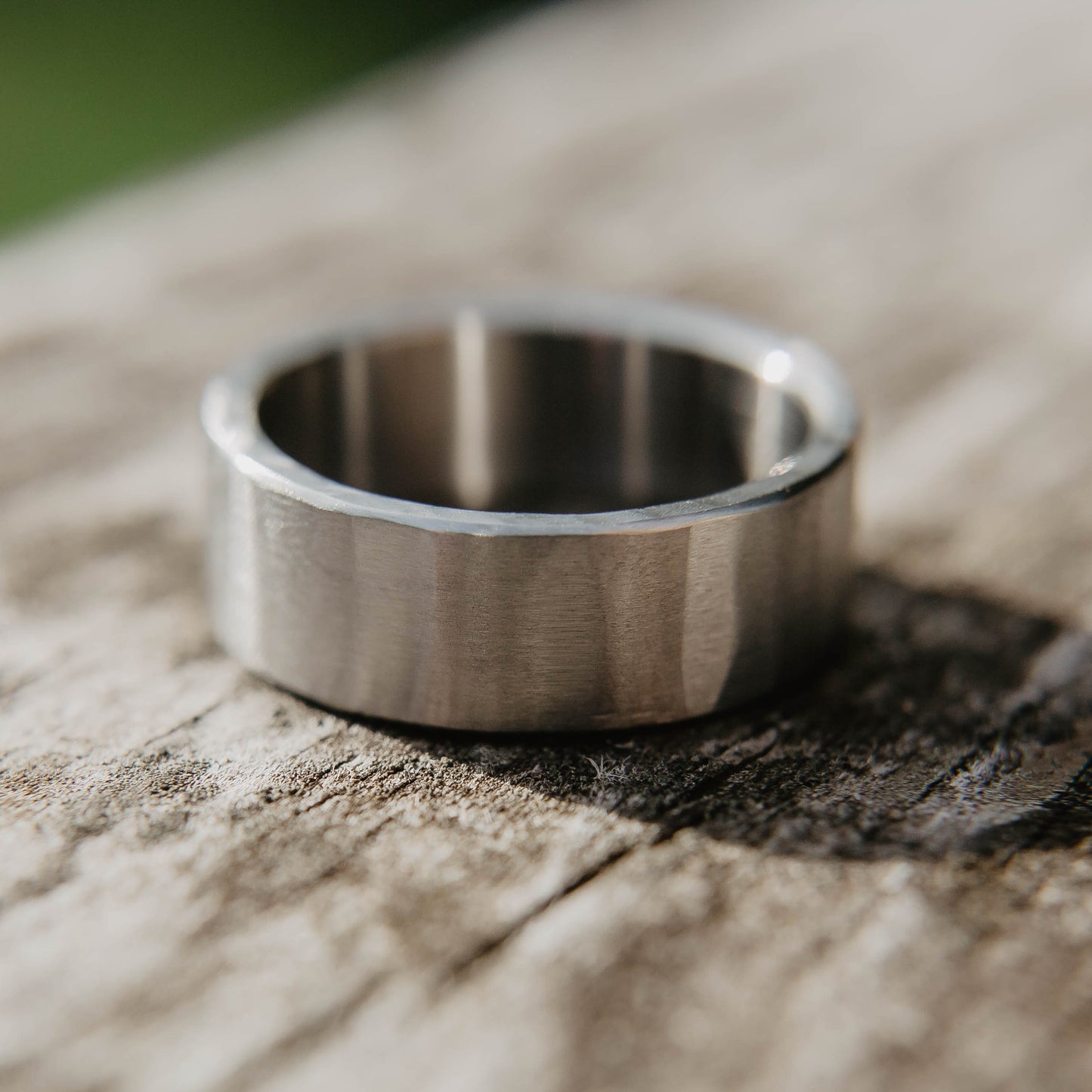 Hammered Tungsten Wedding Band
