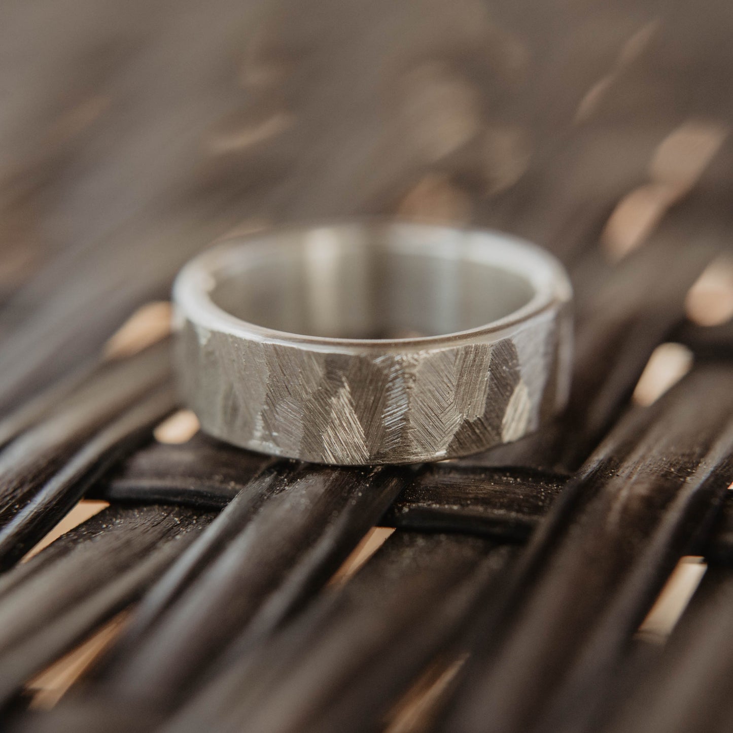 Distressed Silver Wedding Band, Forged Rustic Wedding Ring, Handmade Wedding Ring, Unique Wedding Band, Boho Wedding Band