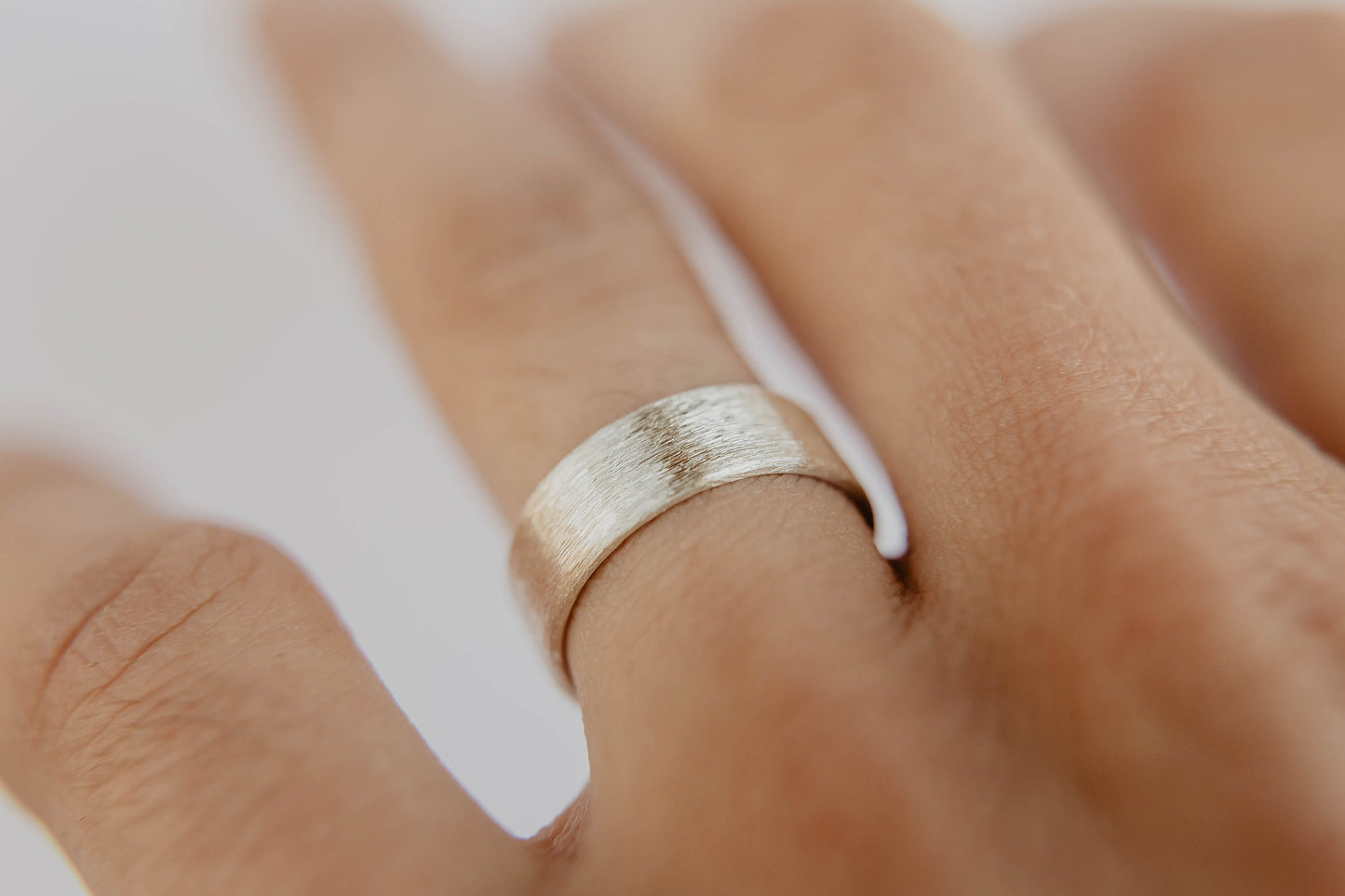 Brushed Mens Silver Wedding Band, Forged Rustic Wedding Ring, Sterling Silver Jewelry, Unique Wedding Band, Boho Wedding Band