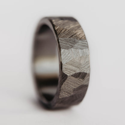 Distressed Tungsten Wedding Band