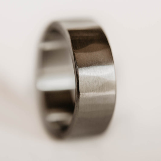 Hammered Tungsten Wedding Band