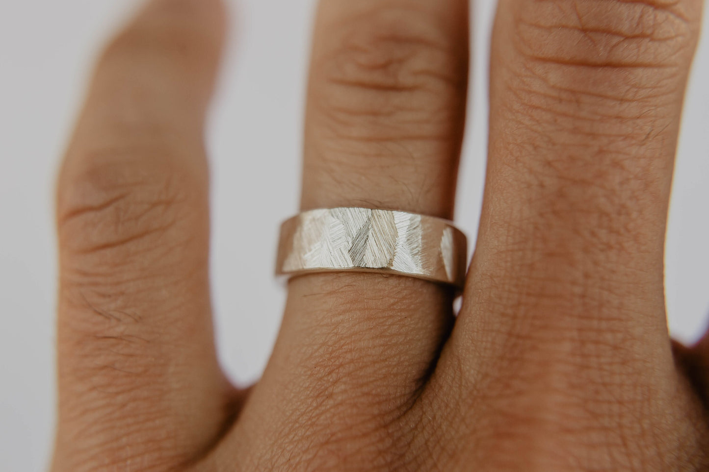 Distressed Silver Wedding Band, Forged Rustic Wedding Ring, Handmade Wedding Ring, Unique Wedding Band, Boho Wedding Band