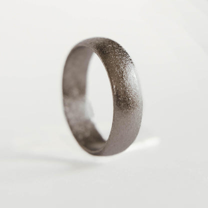 Crystallized Titanium Wedding Band, Domed Titanium Ring, Small Crystals, Mens Wedding Band, Unique Wedding Band, Handmade Wedding Band