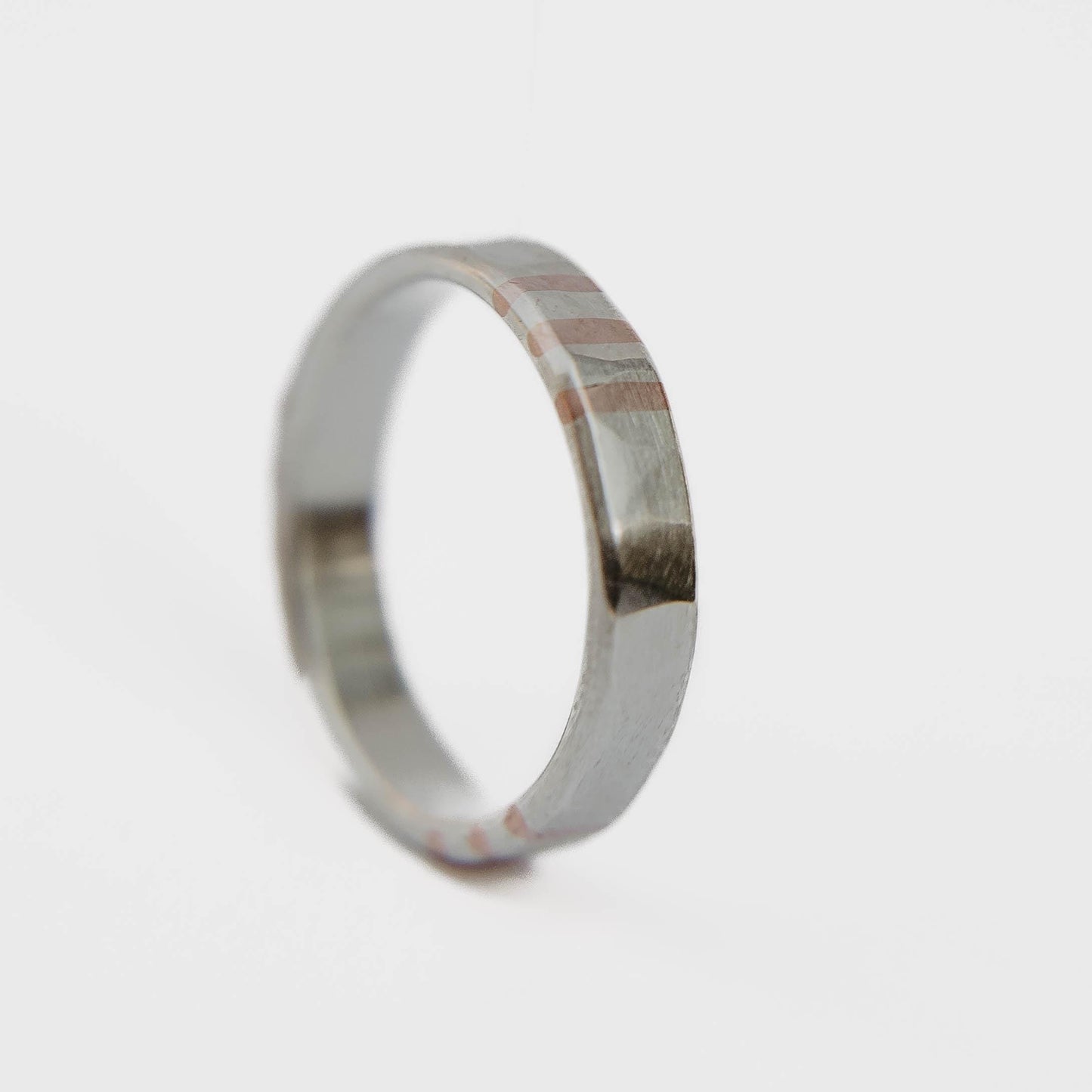 Silver and Copper Wedding Band