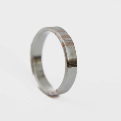 Silver and Copper Wedding Band
