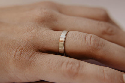 Silver and Copper Wedding Band