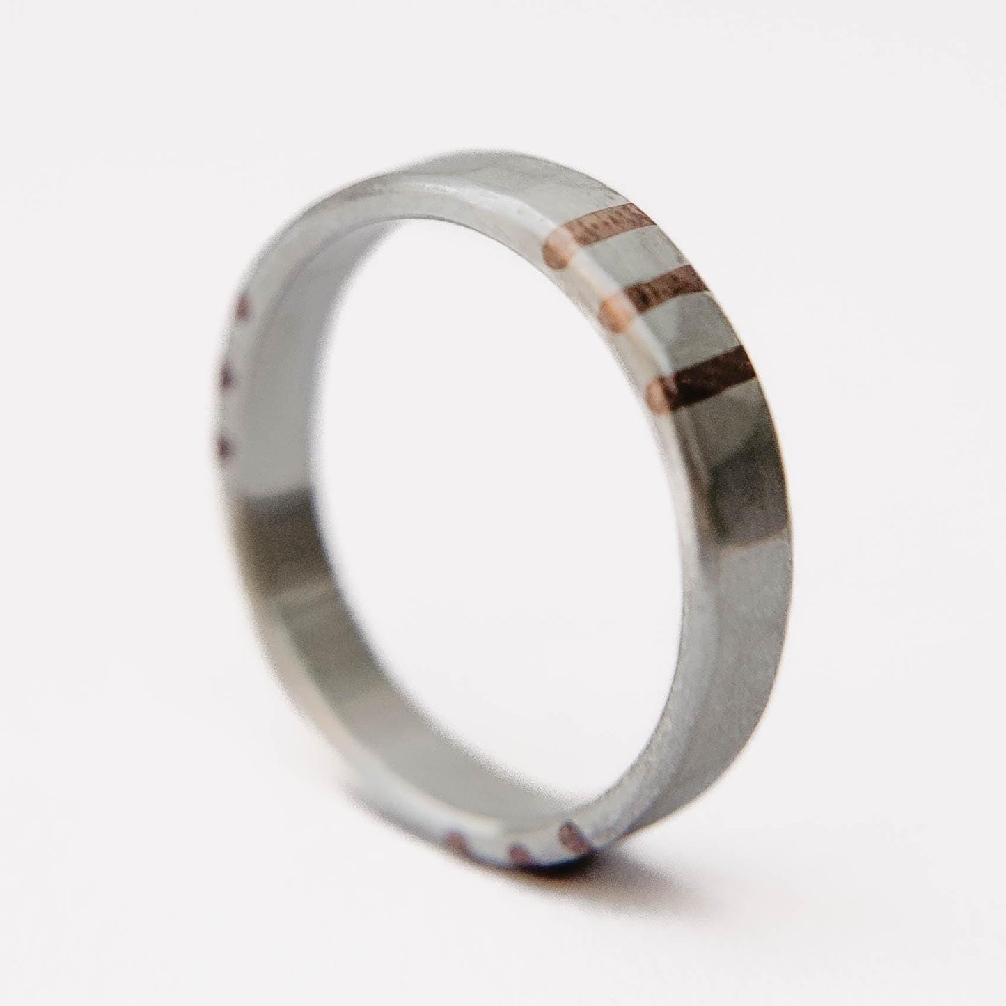 Silver and Copper Wedding Band