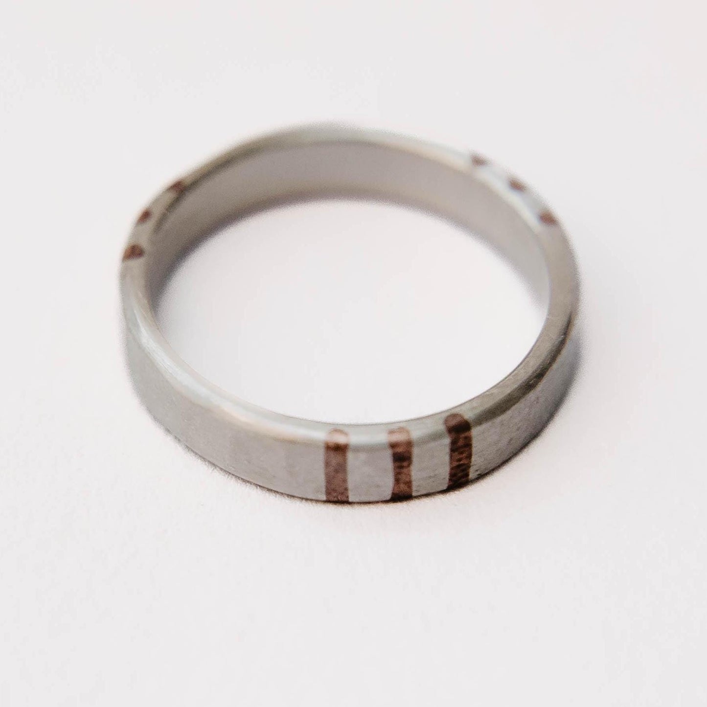 Silver and Copper Wedding Band